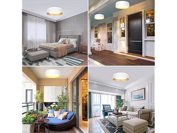 BrightHome Flush Mount Ceiling Light White, 25W LED