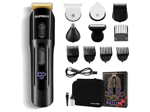 SUPRENT Beard Trimmer for Men - 16 Pieces Mens Grooming Kit