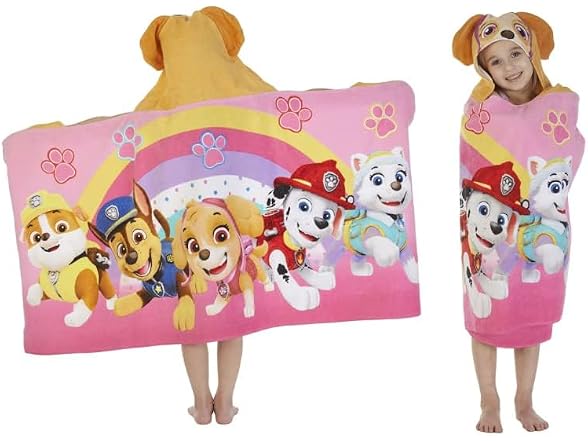 Franco Nickelodeon Paw Patrol Hooded Towel Wr