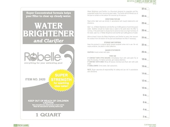 Robelle 1-Quart Premium Water Clarifier