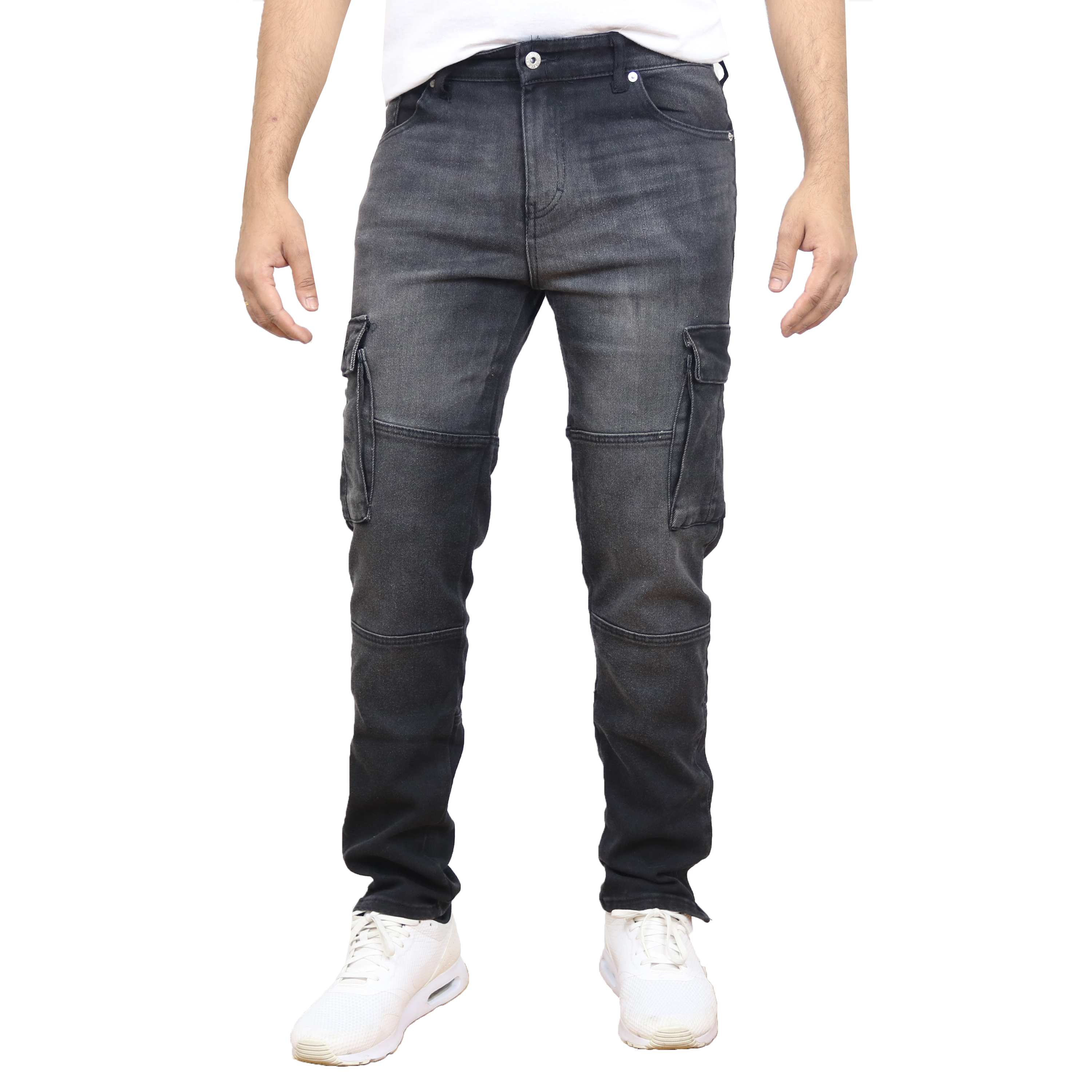 Men's Stretch Cargo Denim Jeans (30-42) - Gallery 29
