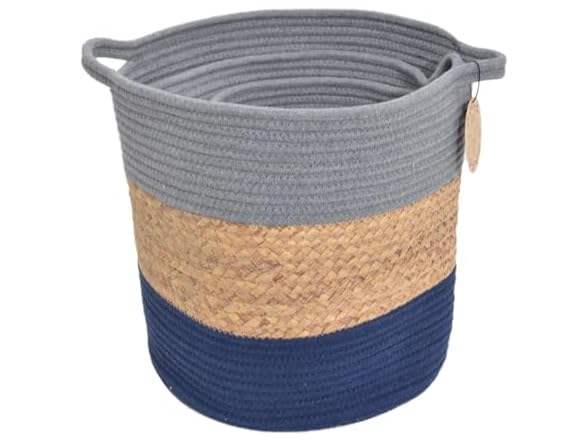 J&V TEXTILES Cotton Rope Basket 3Pc Set