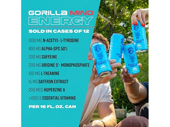 Gorilla Mind Red Energy Drink