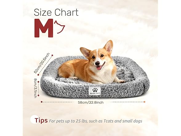 Grey 23 Inch Self Heating Pet Bed