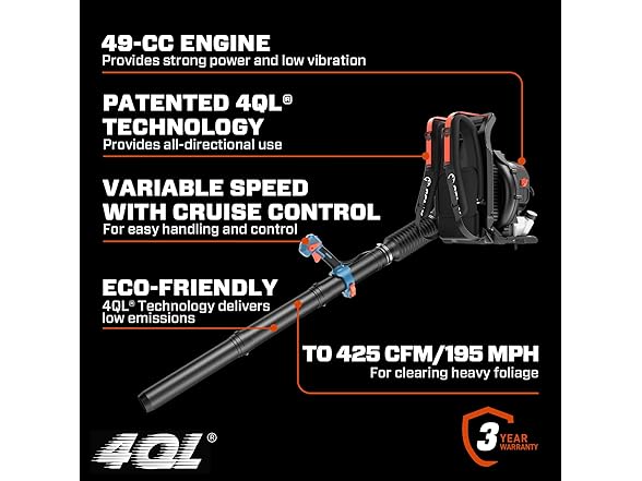 Leaf Blower Backpack 49cc Gas