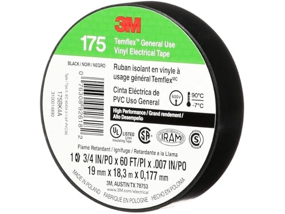 3M TEMFLEX Vinyl Electrical Tape 175,