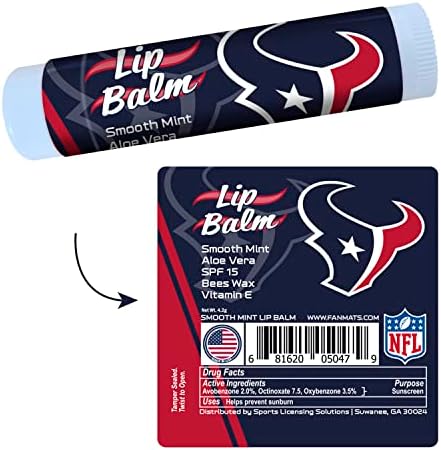 FANMATS 34663 Houston Texans Smooth Mint SPF 15 Lip Balm