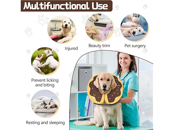 MIDOG Inflatable Dog Donut Cone Small 9"-10"