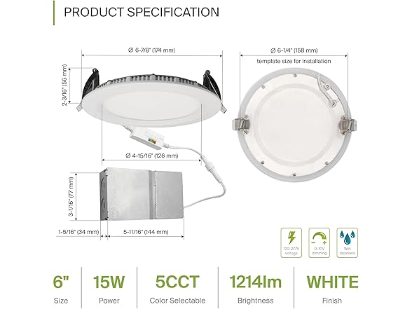 ASD LED Recessed Lighting 6 Inch