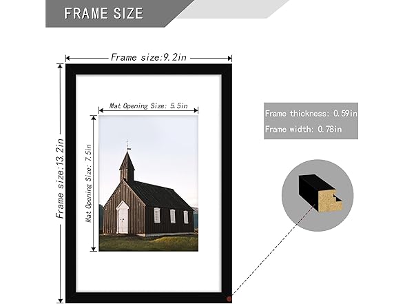 Picrit 8x12 Picture Frame Set of 4