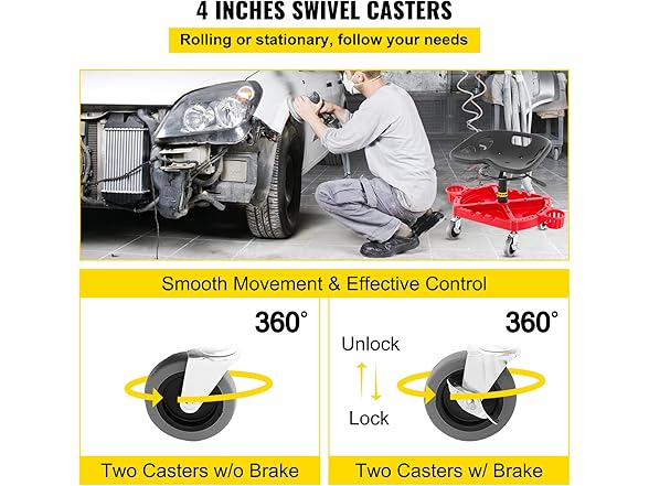 VEVOR Rolling Garage Stool
