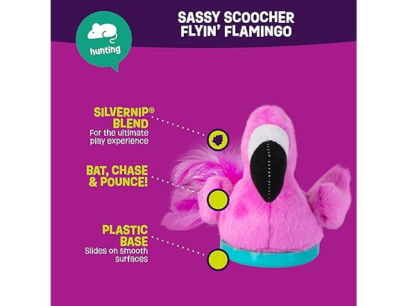 Flamingo Catnip + Silvervine Toy