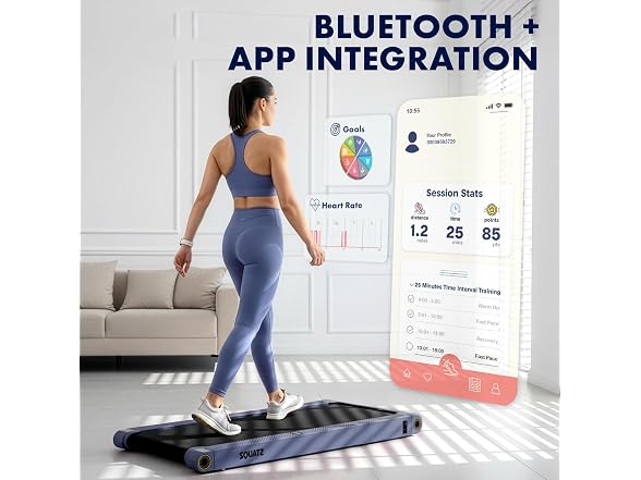 Squatz 2-in-1 Walking Pad Treadmill w/ Vibration Plates