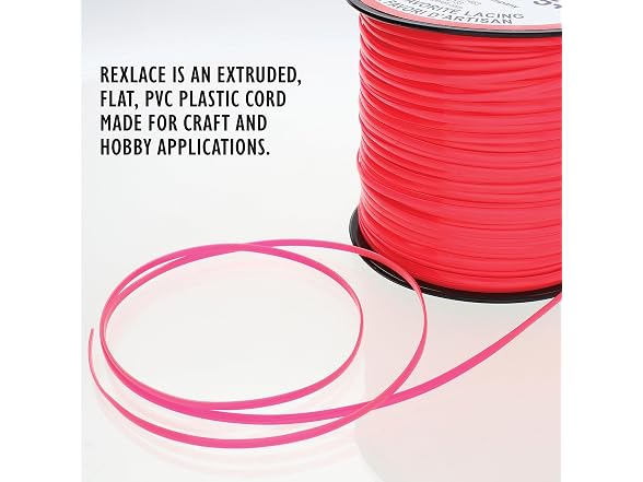 Rexlace - Plastic - Neon Red - 100 Yards