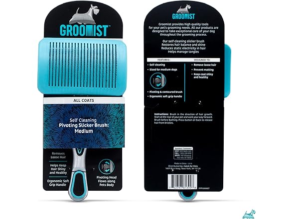 Groomist Ergonomic Pivoting Slicker Brush