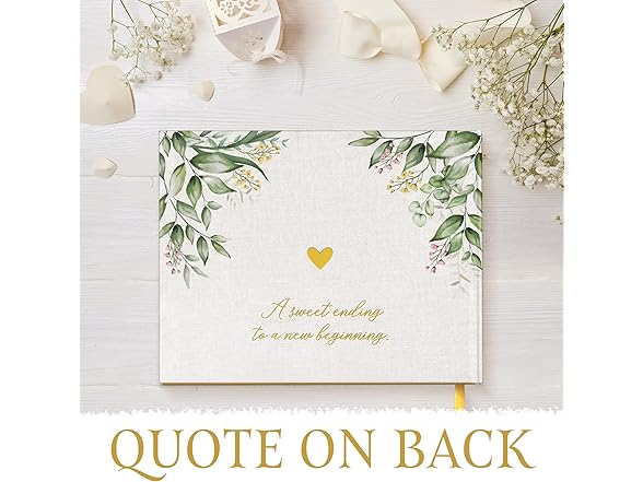 Elegant Guest Book with Linen Cover