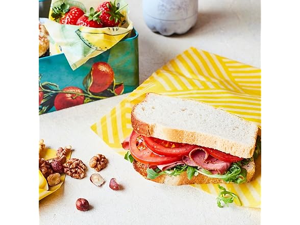 36 Pack Beeswax Organic Cotton Food Bags