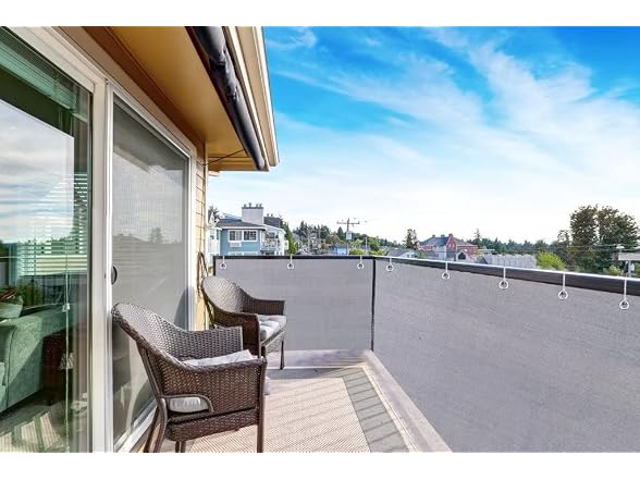 AofeiGa 3.5'x16.5' Balcony Privacy Screen Gray