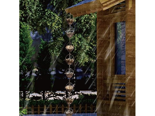 YJNSFT 8 ft Copper Plated Rain Catcher