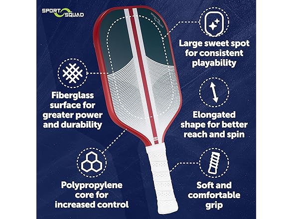Sport Squad Advanced Pickleball Paddle, Blue