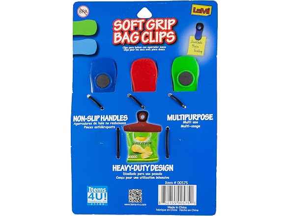 Jacent Softgrip Bag Clips 4ct, 4 CT