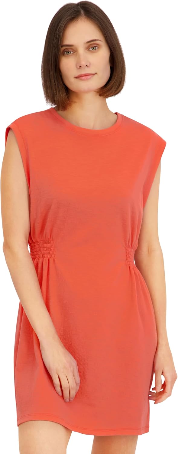 Spyder Women (S) Crinkle Knit Dress Peach Bud - Gallery 3