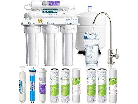 APEC Water Reverse Osmosis Water Filter System Alkaline pH