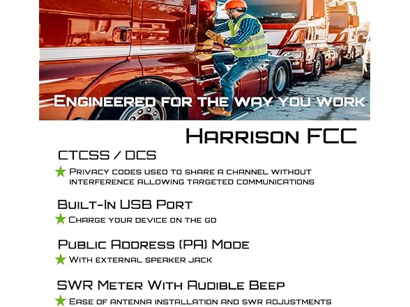 President Harrison FCC AM/FM Mobile CB R
