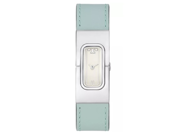 Tory Burch Women's T Light Blue/Faux Croc Watch