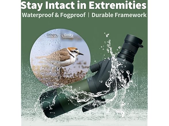 Gosky 20-60x85 Spotting Scope with Full Size Tripod