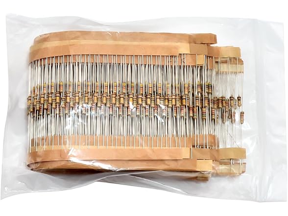 1000pc Resistor Kit 25 Values 1/4W