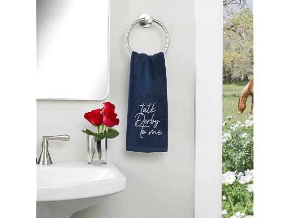 SKL Home Talk Derby 100% Cotton Embroidered 2pc Hand Towel Set