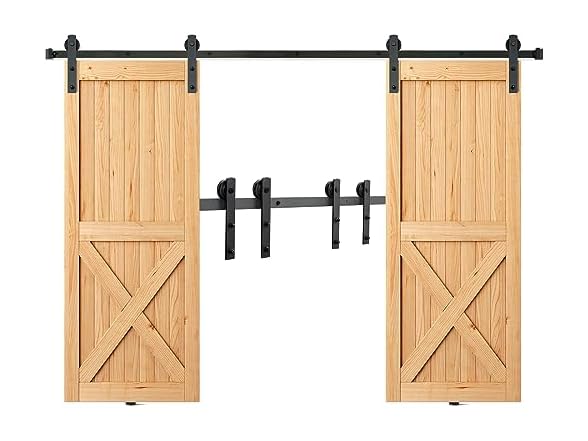 8FT Sliding Barn Door Hardware Kit, 330LBS Heavy