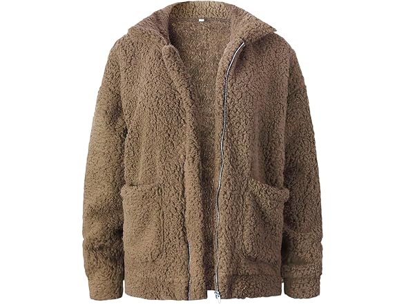Comeon Women (S) Coat Casual Lapel Fleece Jackets