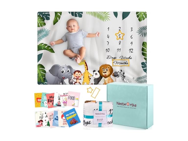 Baby Monthly Milestone Blanket
