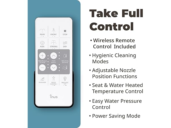 Inus R52 Electronic Bidet - Dryer & Deodorizer