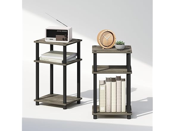 Furinno 3-Tier Nightstand 2-Pk
