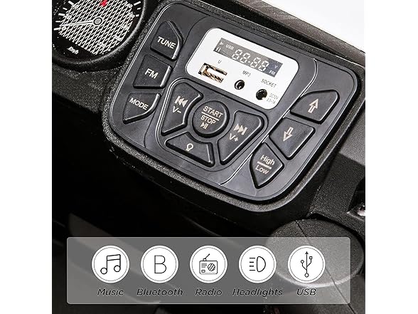 12V Ride On UTV White