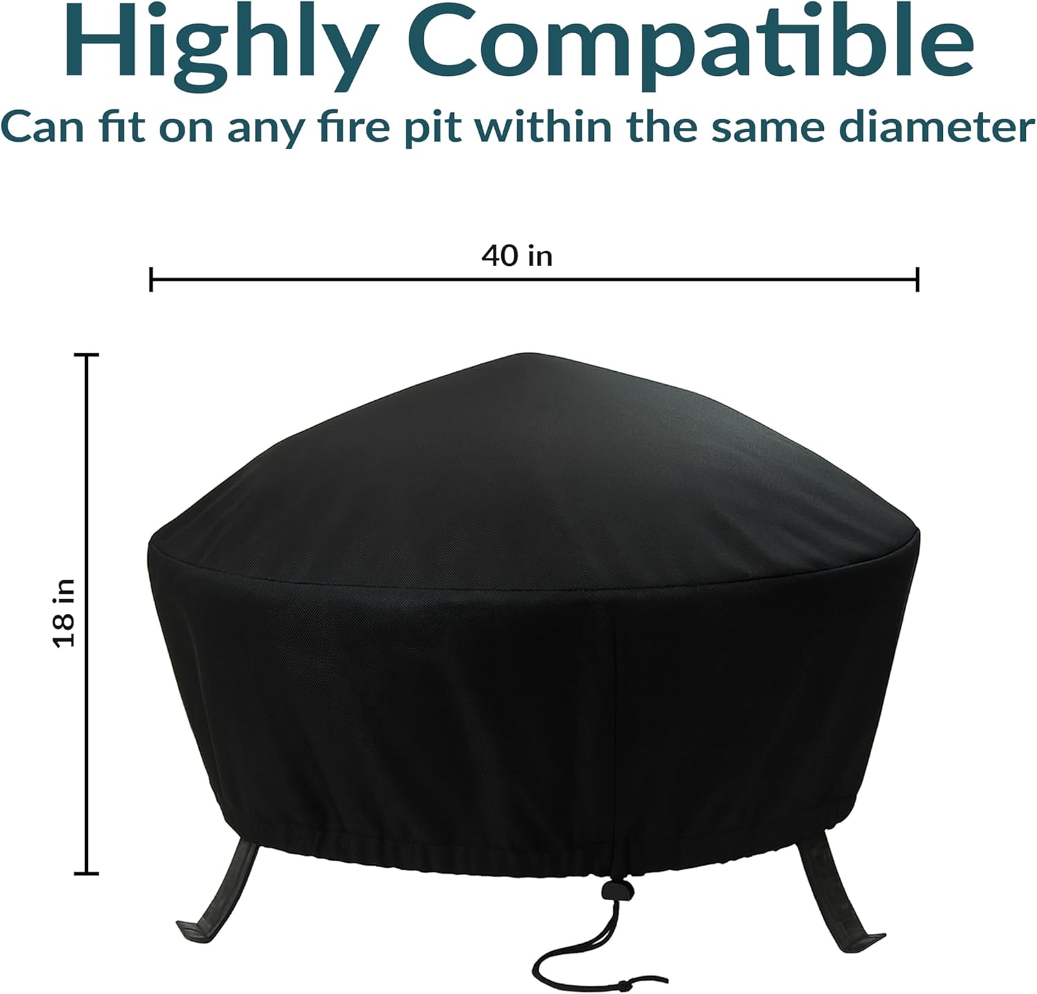 Sunnydaze Round Fire Pit Cover-Choose Size - Gallery 16