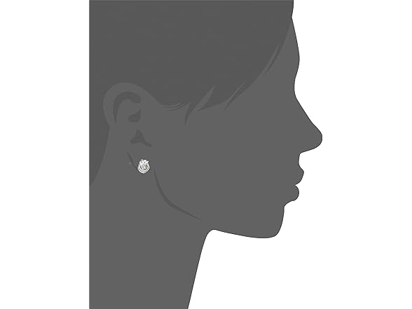 Napier Silver-Tone Knot Stud Earrings
