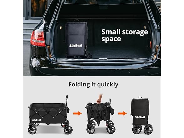 220L Collapsible Wagon with Big Wheels