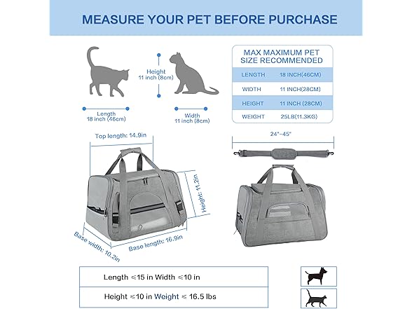 FluffyDream Soft Pet Travel Carrier