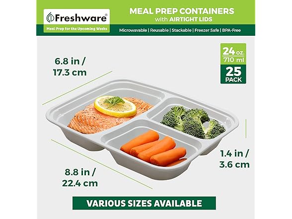 Freshware Freshware Meal Prep Containers [25 Pack]