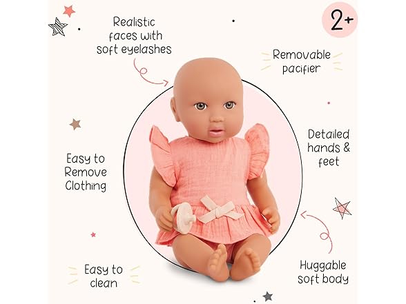 LullaBaby Gender Reveal 14" Baby Doll