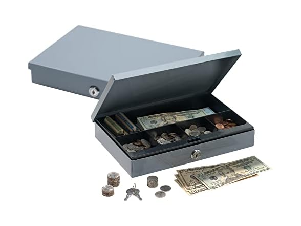 Office Depot Ultra-Slim Cash Box With Security Lock,