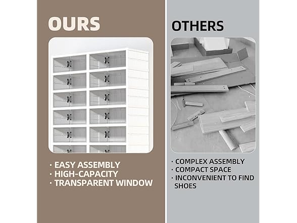 Dollate 9 Tiers 36 Pairs Foldable Shoe Rack