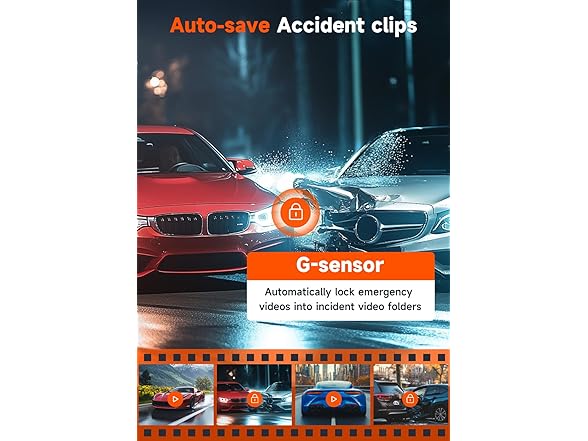 TUIFAC 3 Channel 4K WiFi Dash Cam Front and Rear Inside