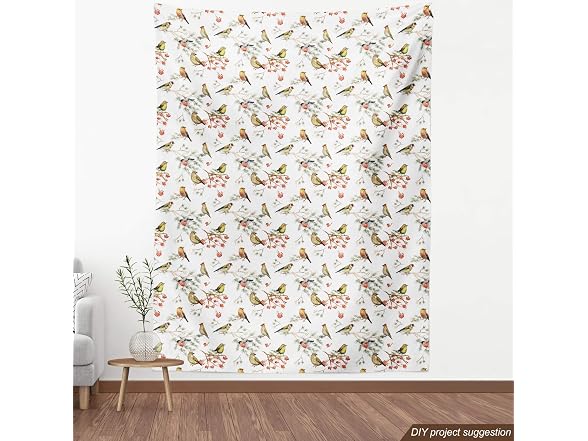 Ambesonne Animal Fabric by The Yard, Sparrows