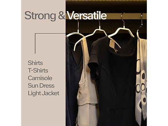 Clothing Hangers Style 42/FT, Set of 4, Latte