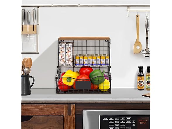 Baowor 2pcs Wall Fruit Basket 